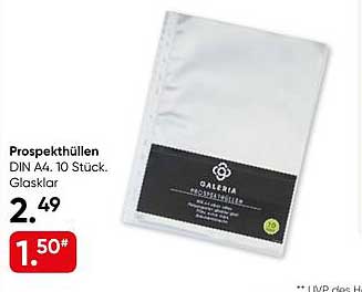Prospekthüllen DIN A4, 10 Stück, Glasklar