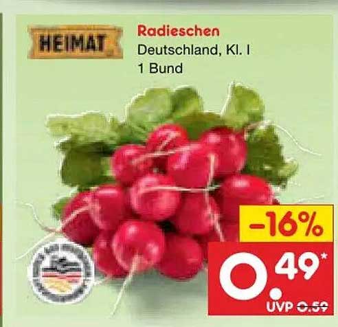 Radieschen Deutschland, Kl. I 1 Bund