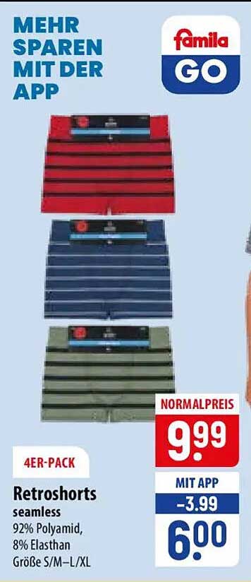 Retroshorts seamless 4ER-PACK