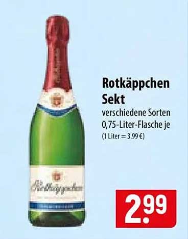 Rotkäppchen Sekt verschiedene Sorten 0,75-Liter-Flasche je