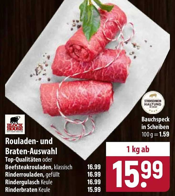 Rouladen- und Braten-Auswahl