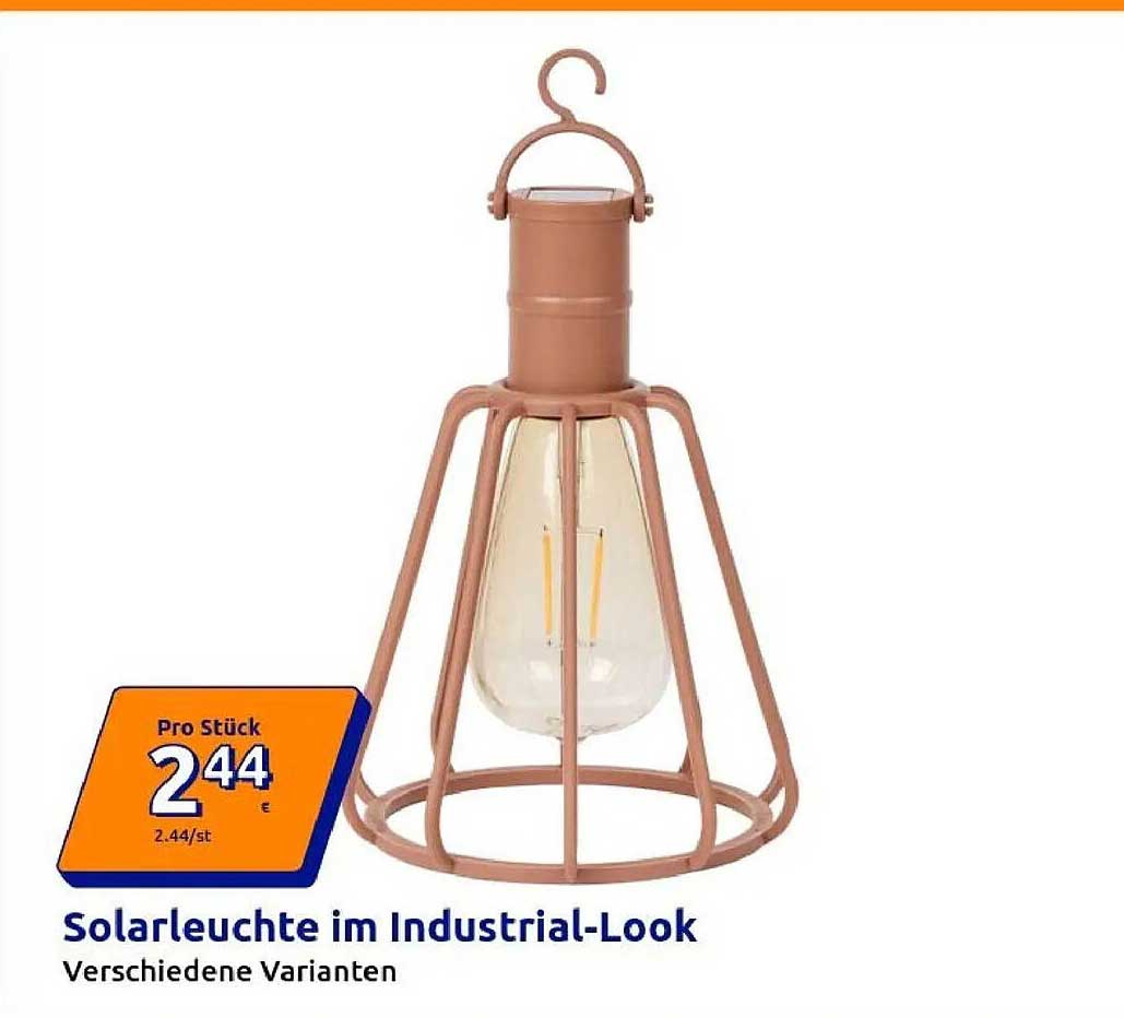 Solarleuchte im Industrial-Look