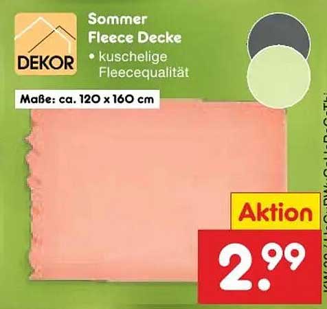 Sommer Fleece Decke