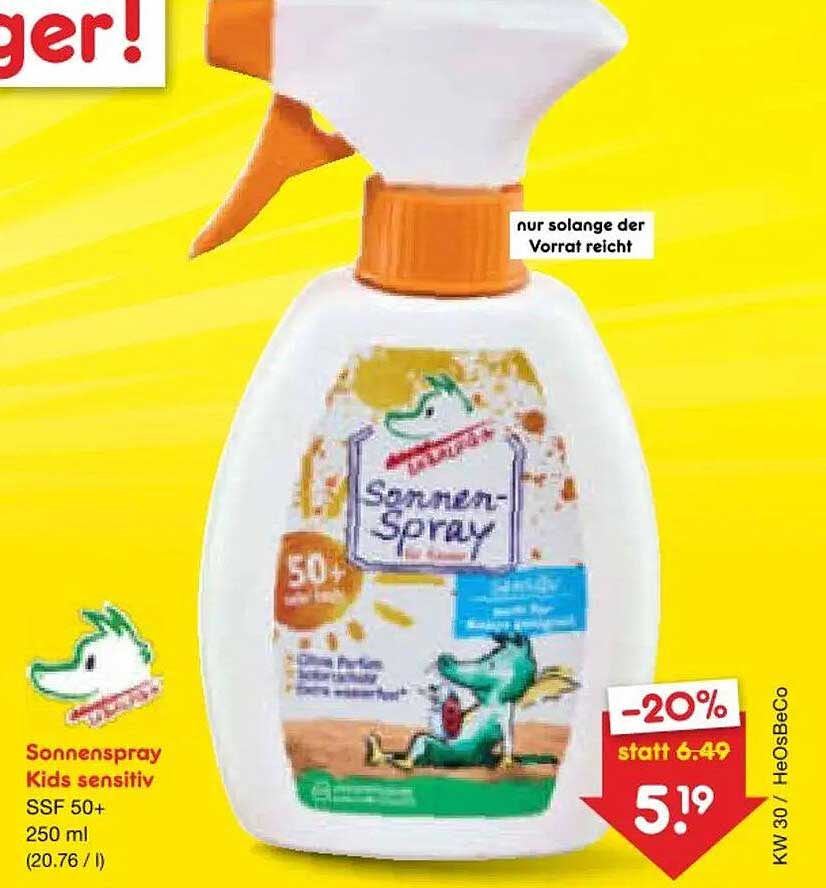 Sonnenspray Kids sensitiv SSF 50+ 250 ml