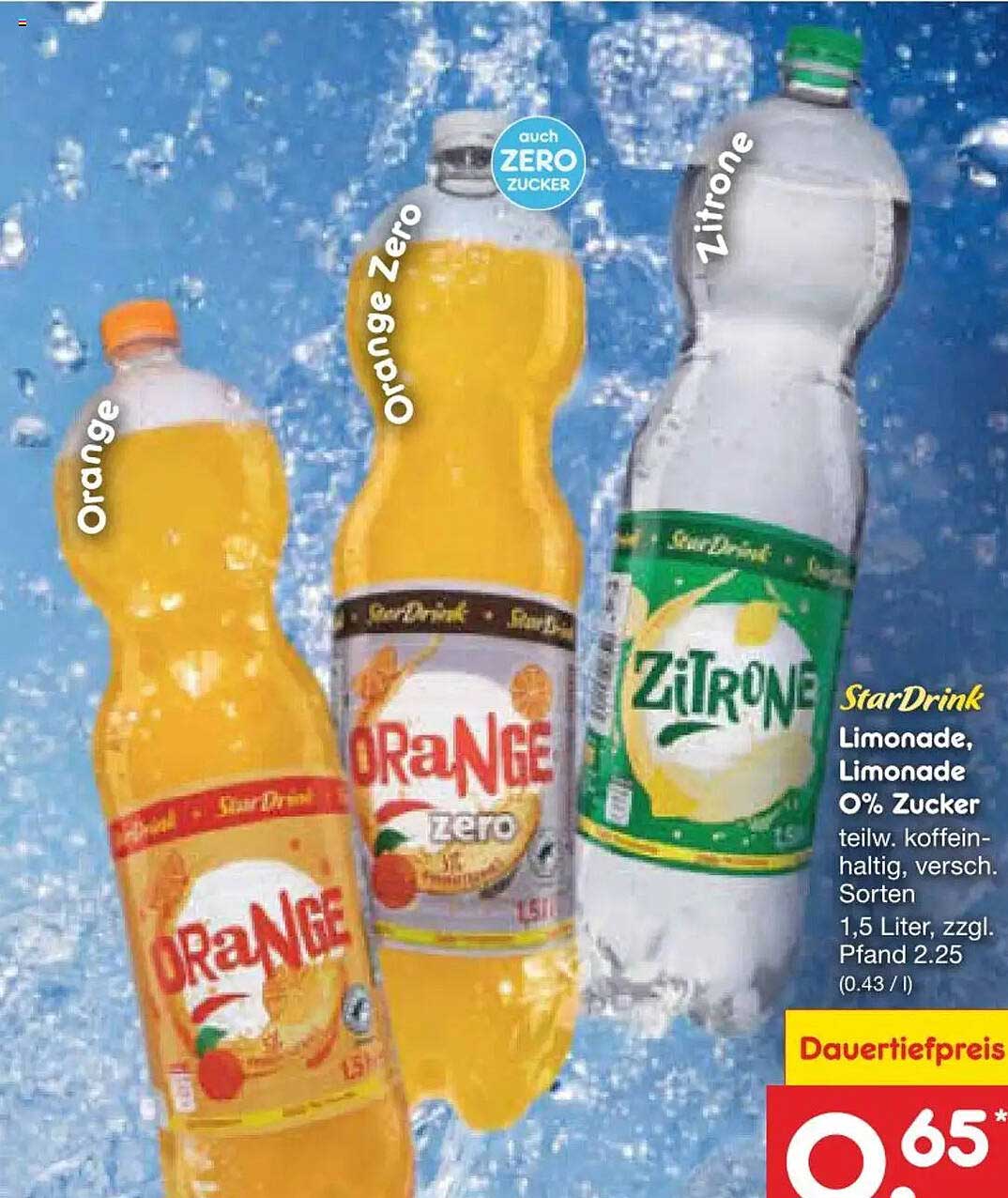 StarDrink Limonade, Limonade 0% Zucker