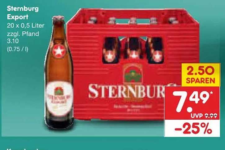 Sternburg Export 20 x 0,5 Liter zzgl. Pfand