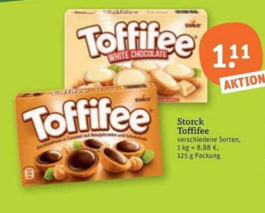 Storck Toffifee verschiedene Sorten, 1 kg = 8,88 €, 125 g Packung