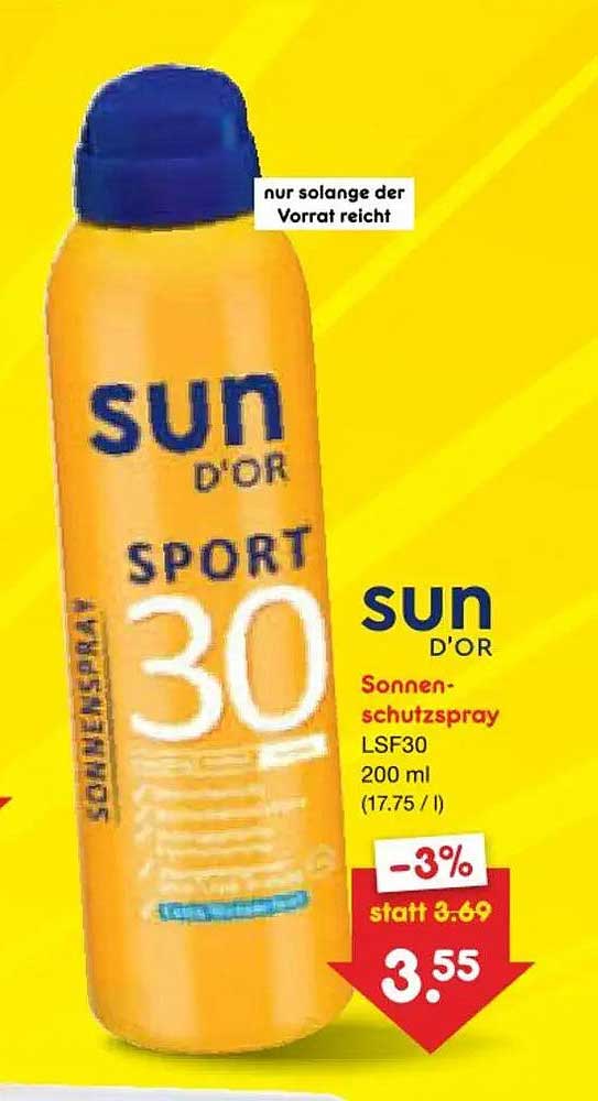 SUN D’OR Sonnenschutzspray LSF30 200 ml