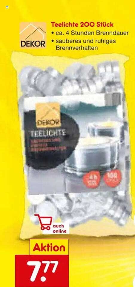 Teelichte 200 Stück