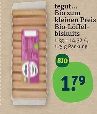 tegut... Bio zum kleinen Preis Bio-Löffelbiskuits