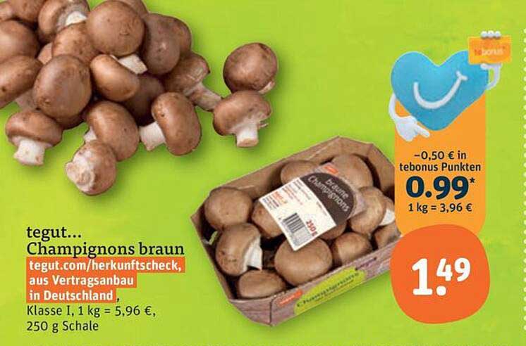 tegut... Champignons braun