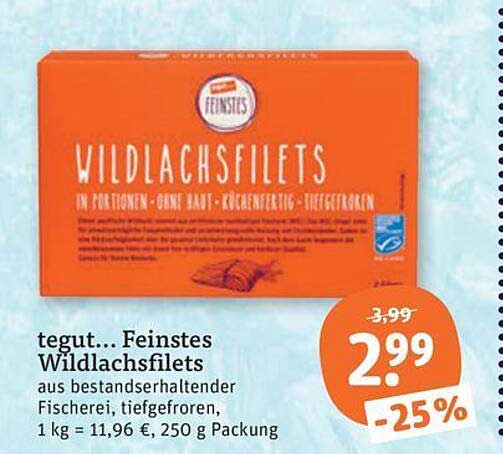 tegut... Feinstes Wildlachsfilets