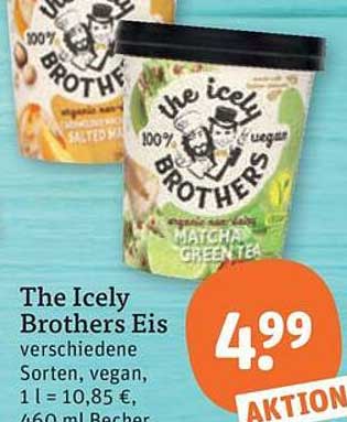 The Icely Brothers Eis verschiedene Sorten, vegan, 1 l = 10,85 €, 460 ml = 4,99 €