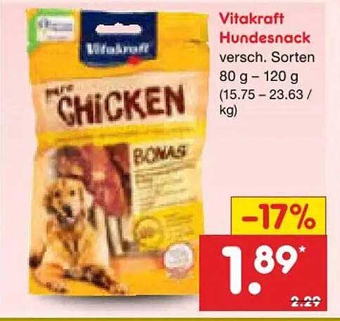 Vitakraft Hundesnack versch. Sorten 80 g - 120 g