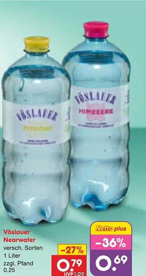 Vöslauer Nearwater versch. Sorten 1 Liter zzgl. Pfand 0.25
