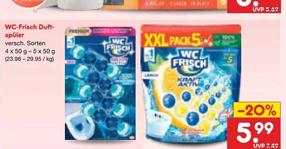 WC-Frisch Duft-spüler versch. Sorten 4 x 50 g – 5 x 50 g