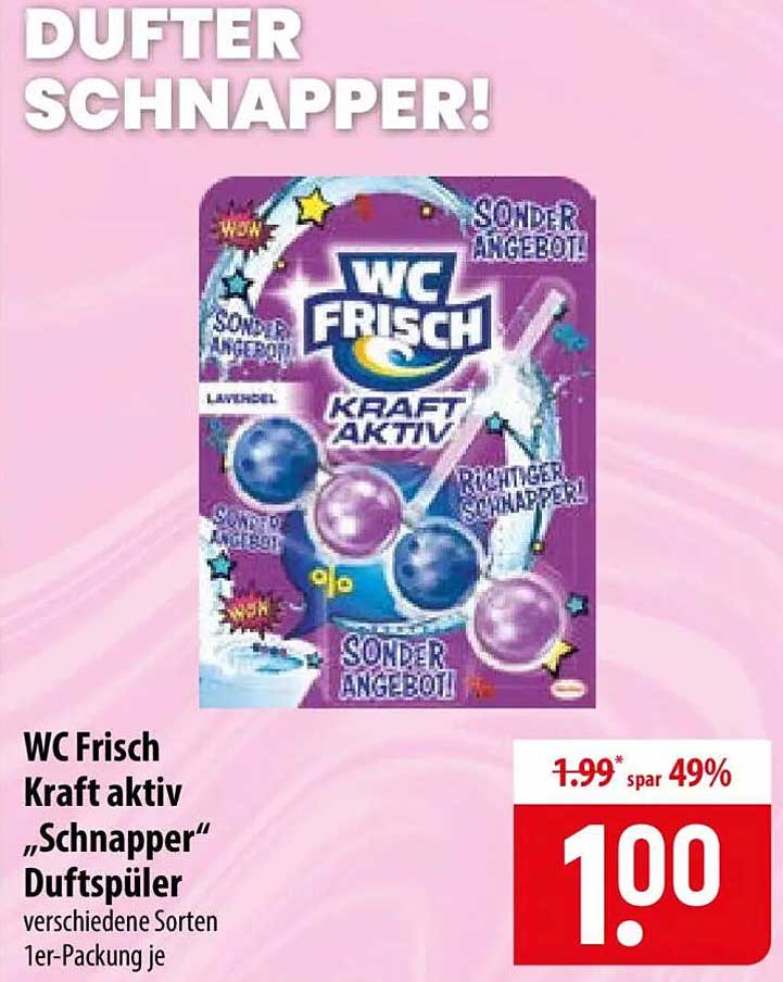 WC Frisch Kraft aktiv „Schnapper“ Duftspüler