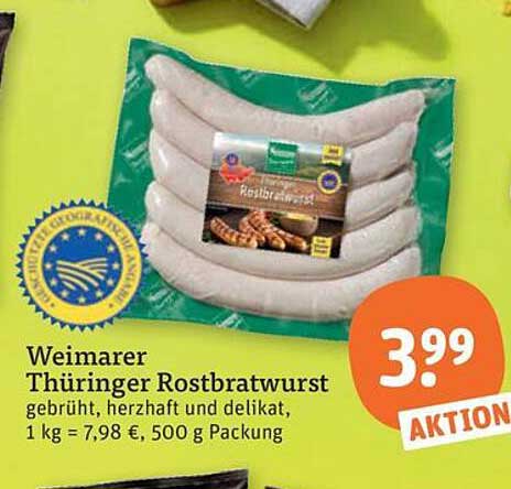 Weimarer Thüringer Rostbratwurst