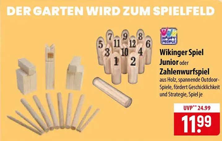 Wikingerspiel Junior oder Zahlenwurfspiel