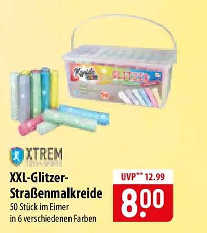 XXL-Glitzer-Straßenmalkreide