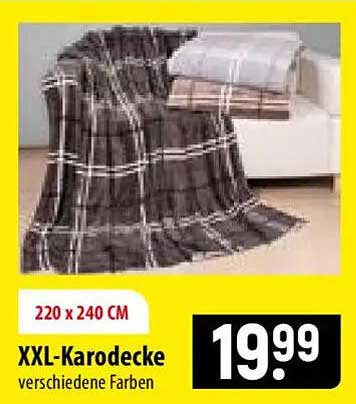XXL-Karodecke verschiedene Farben