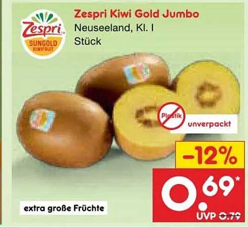 Zespri Kiwi Gold Jumbo Neuseeland, Kl. I Stück