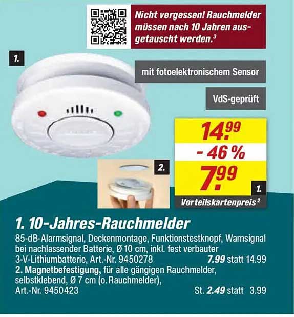 10-Jahres-Rauchmelder