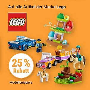 25% Rabatt auf alle Artikel der Marke Lego