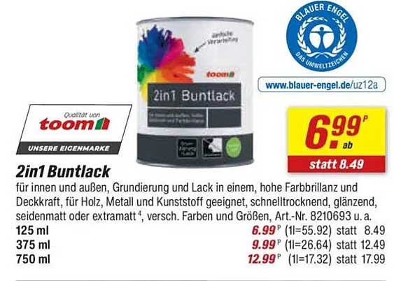 2in1 Buntlack