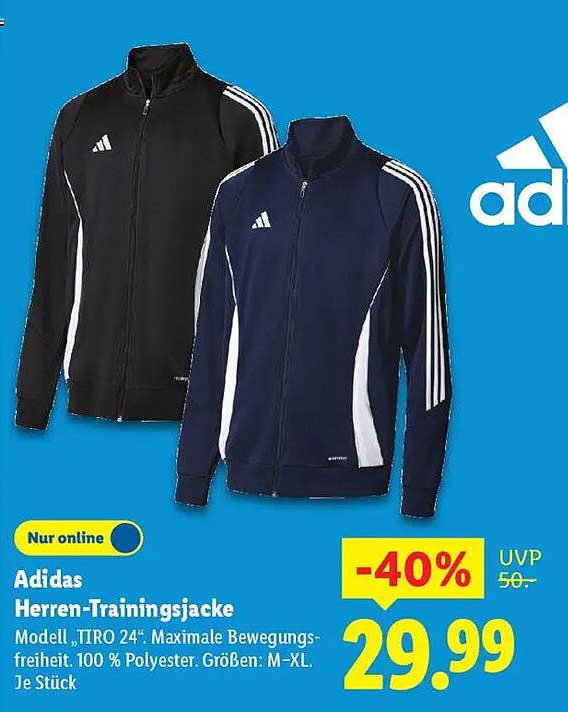 Adidas Herren-Trainingsjacke