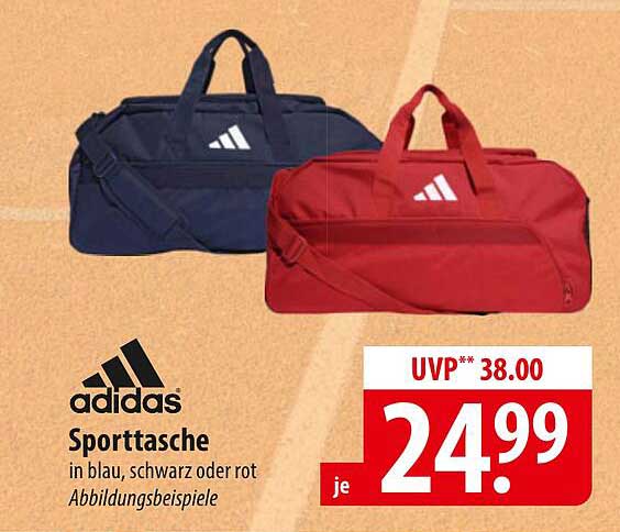 adidas Sporttasche in blau, schwarz oder rot