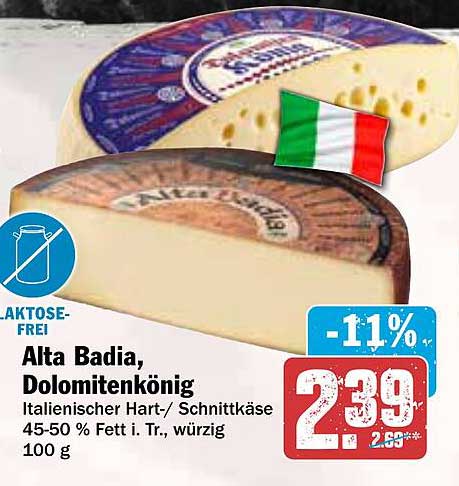 Alta Badia, Dolomitkönig, Italienischer Hart-/Schnittkäse 100 g