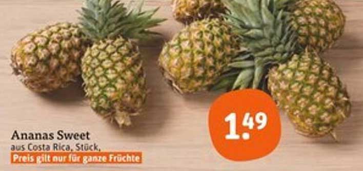 Ananas Sweet aus Costa Rica, Stück