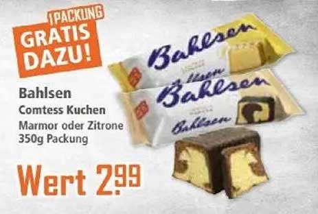 Bahlsen Comtess Kuchen 350g - Marmor oder Zitrone, 1 Packung gratis dazu!