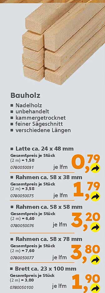 Bauholz - Unterschiedliche Längen und Formate für Ihre Projekte