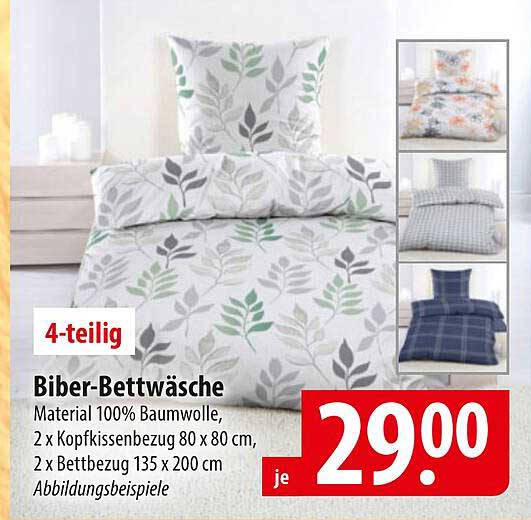 Gunstige Biber Bettwasche 4 Teilig