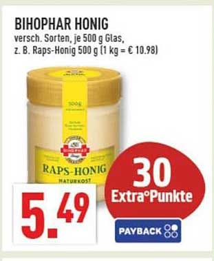 BIHOPHAR HONIG 500 g - Raps-Honig