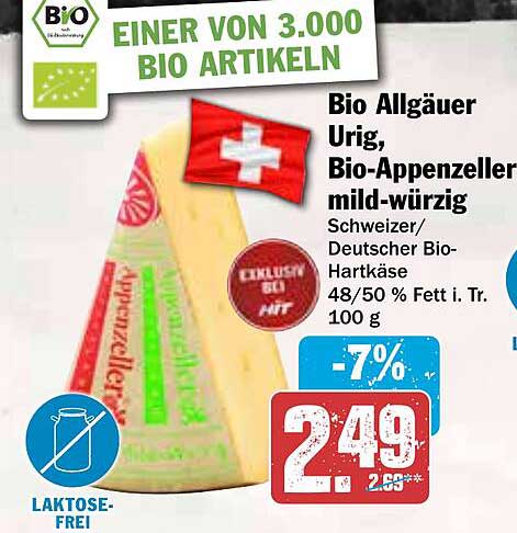 Bio Allgäuer Urig, Bio-Appenzeller mild-würzig