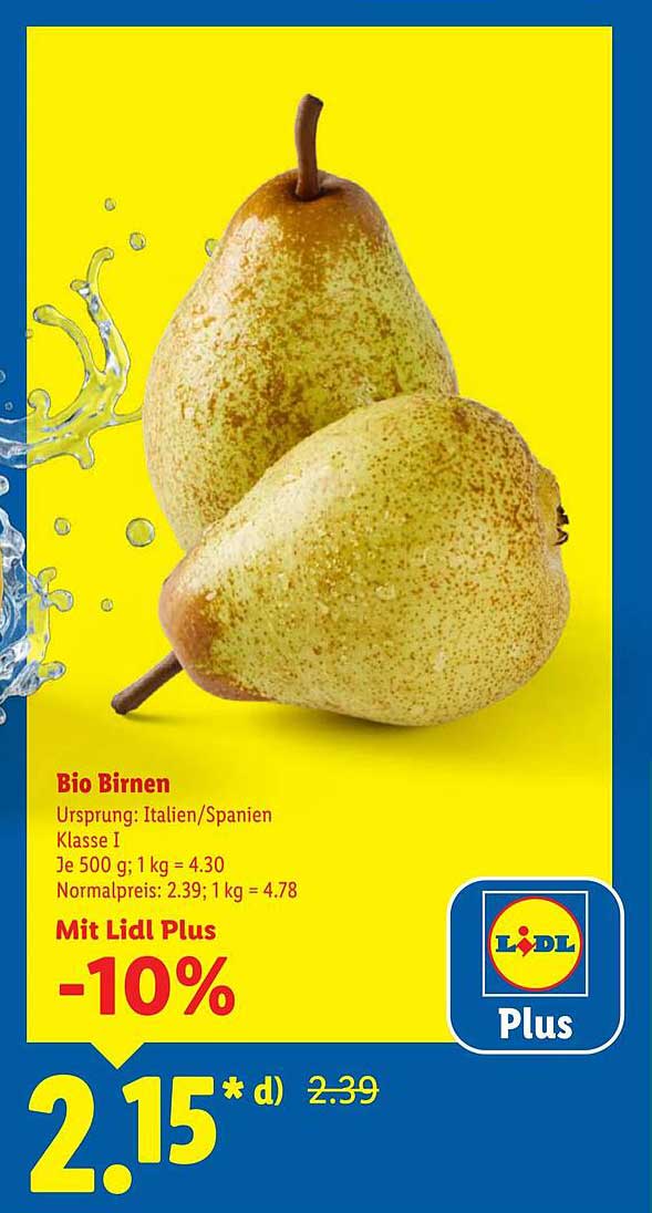 Bio Birnen - Fruchtgenuss aus Italien und Spanien