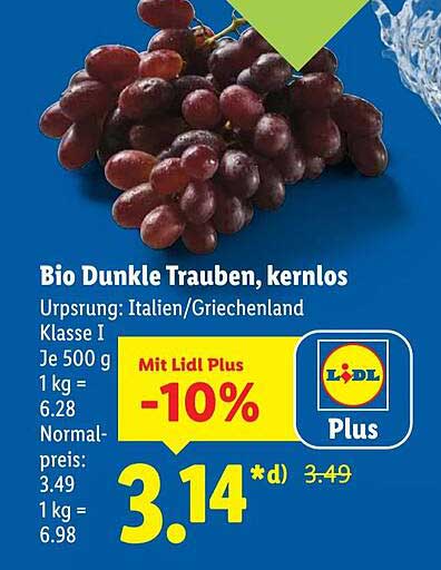 Bio Dunkle Trauben, kernlos