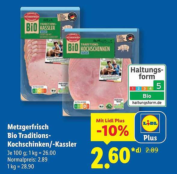 Bio Traditions-Kochschinken/-Kassler