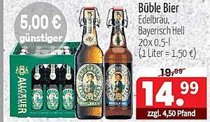 Büble Bier Edelbräu, Bayerisch Hell – 20 x 0,5 l