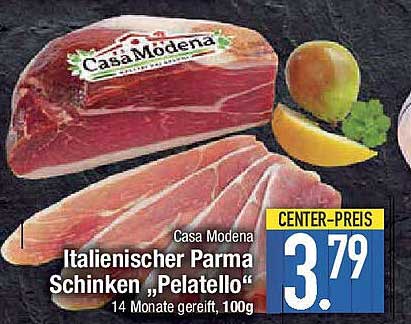 Casa Modena Italienischer Parma Schinken „Pelatello“, 100g