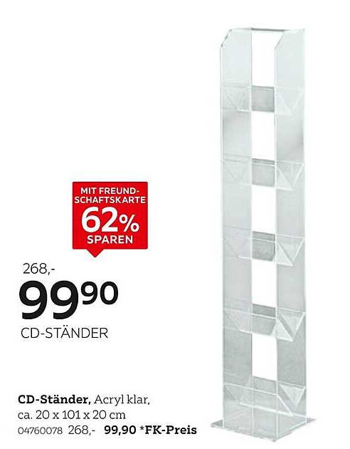 CD-Ständer, Acryl klar