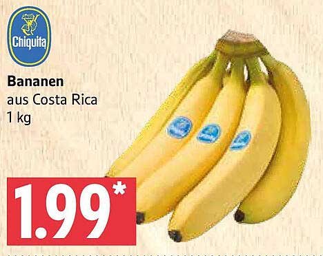 Chiquita Bananen aus Costa Rica – 1 kg für nur 1,99 €