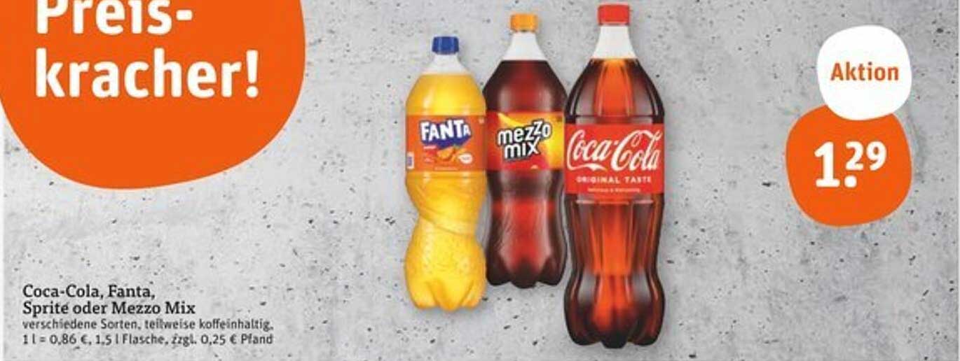 Coca-Cola, Fanta, Sprite oder Mezzo Mix - Preis-Kracher!