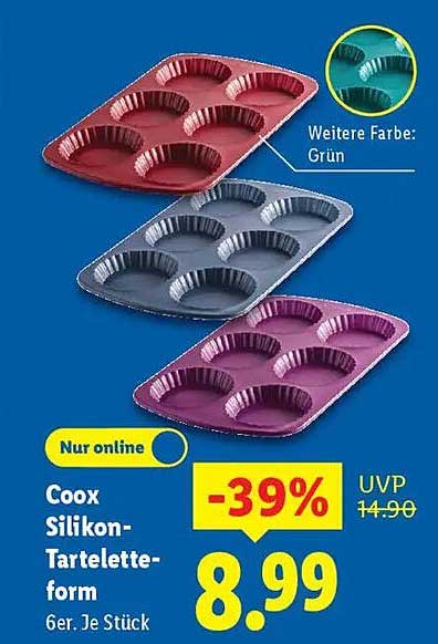 Coox Silikon-Tartelette-Form 6er - Je Stück