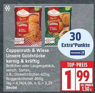 Coppenrath & Wiese Unsere Goldstücke kernig & kräftig Brötchen oder Laugengebäck