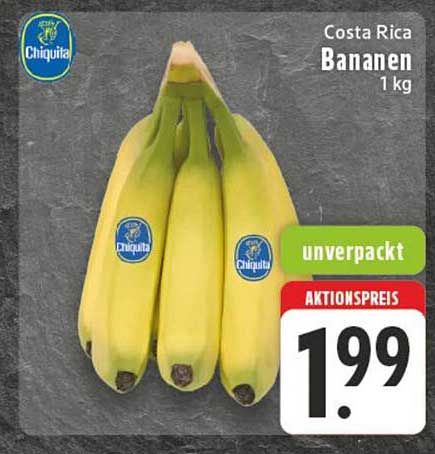 Costa Rica Bananen 1 kg - Aktionspreis 1,99 €