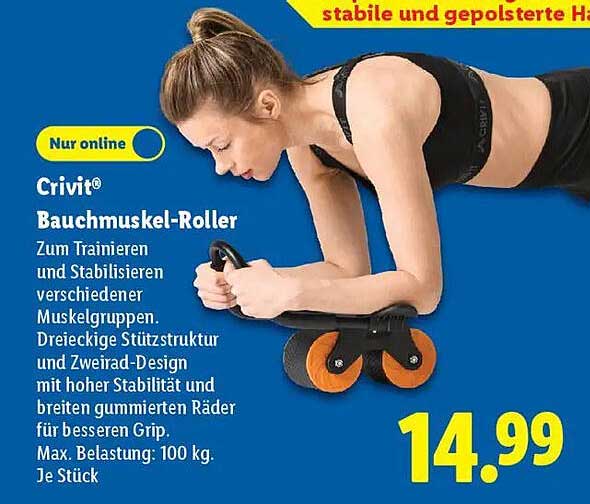 Crivit® Bauchmuskel-Roller